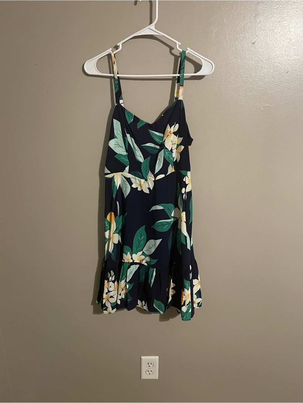 Navy Floral Spaghetti Strap Sundress